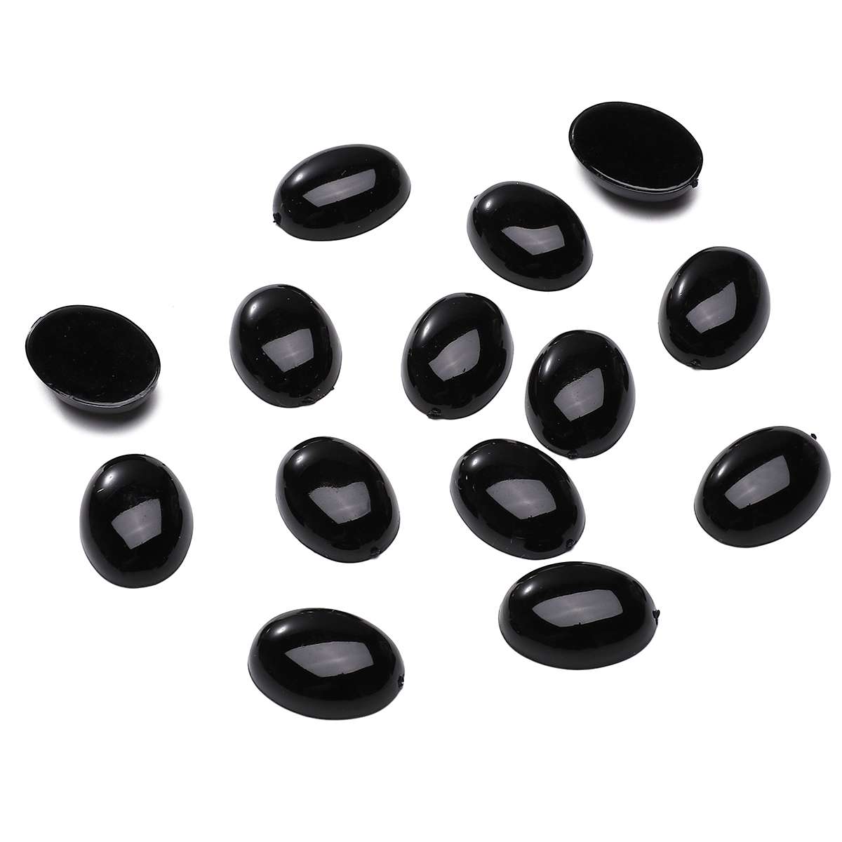 

20-100 шт./пакет, черные акриловые безопасные глаза, овальные бусины с плоской спинкой для куклы-медведя, кукольного животного, поделки своими руками, детские игрушки, аксессуары для глаз 15x20mm 10pcs чёрный
