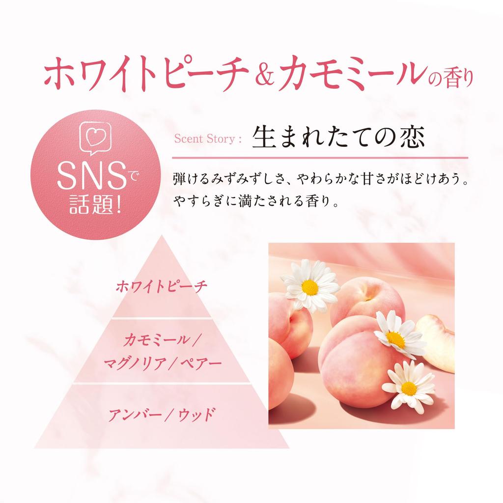 Lenor Reset Serum Fabric White Peach Softener, & Chamomile, Refill, 1,150mL [Large Capacity]