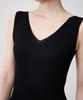 MUSINSA STANDARD WOMAN Women'S Ribbed V-Neck Knit Sleeveless Top [Black]