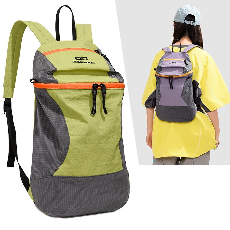 Schoolbag double backpack Korean version contrasting color casual lightweight backpack large capacity outdoor travel leisure commuter versatile