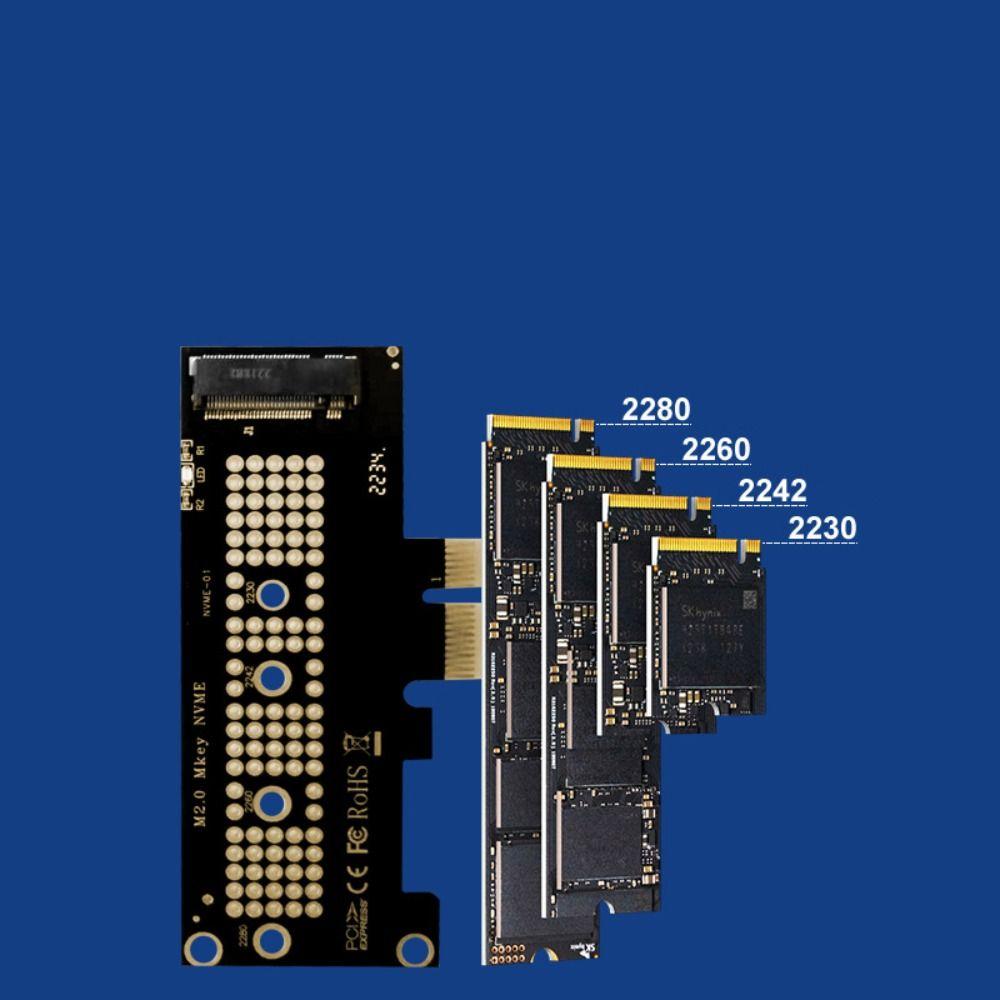 Bracket Included M.2 NGFF Adapter 2230 2242 2260 2280 PCIe Adapter Card NVME To PCIe Desktop PC