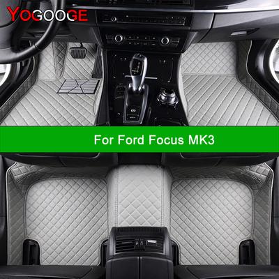 Benutzerdefinierte Autofußmatten für Ford Focus MK3 2012-2018 Autoteppiche Fuß Coche Zubehör