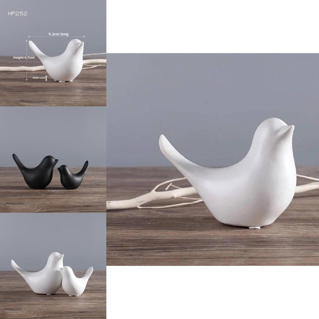 Modern Minimalist Ceramic Bird Decor With Abstract Design For Home And Gift Use