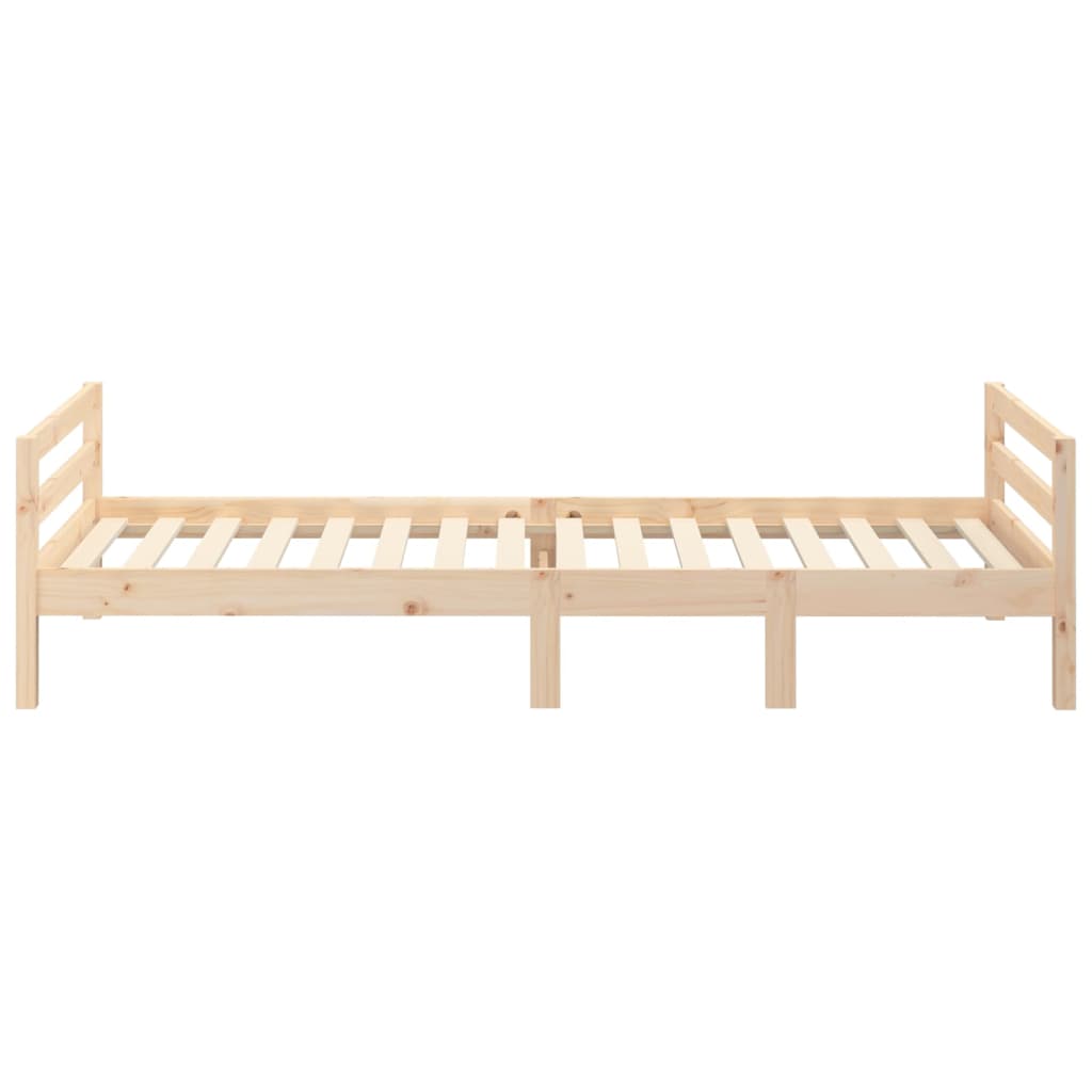 Solid Wood Bed Frame Without Mattress 90 X 190 Cm Pine
