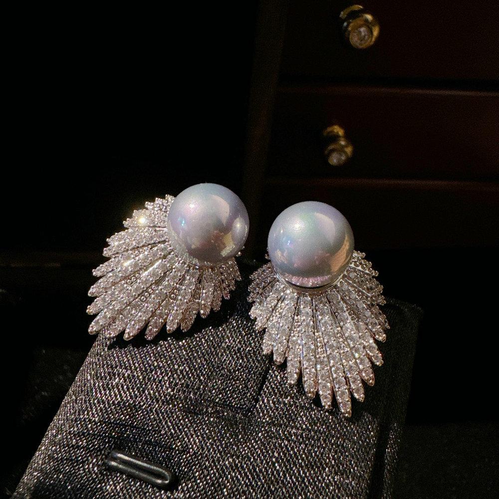 Peach Heart Gemstone Earrings Plated With 18K Gold, Eight Hearts And Eight Arrows, Love Jewelry, Zircon Earrings, Colored Diamond Earrings, Exquisite.