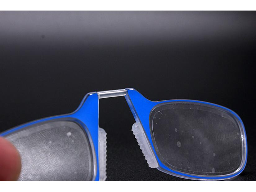 Ultra-thin Silicone Nose Clip Reading Glasses for Men and Women - Portable, No-Temple Design, Foreign Trade Style