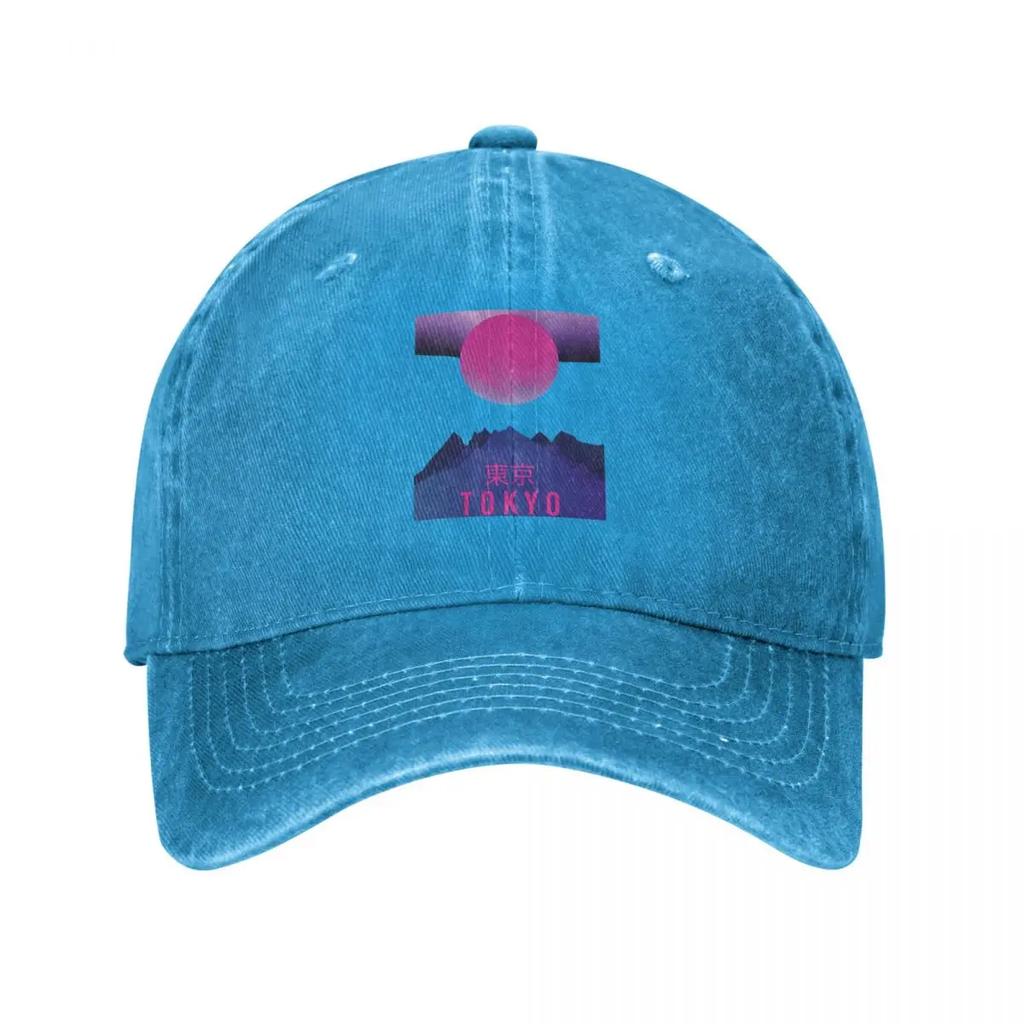 Japanese Vaporwave Anime Sunset Aesthetic Tokyo Baseball Cap Icon Snap Back Hat Anime funny hat Unisexs Caps Womens