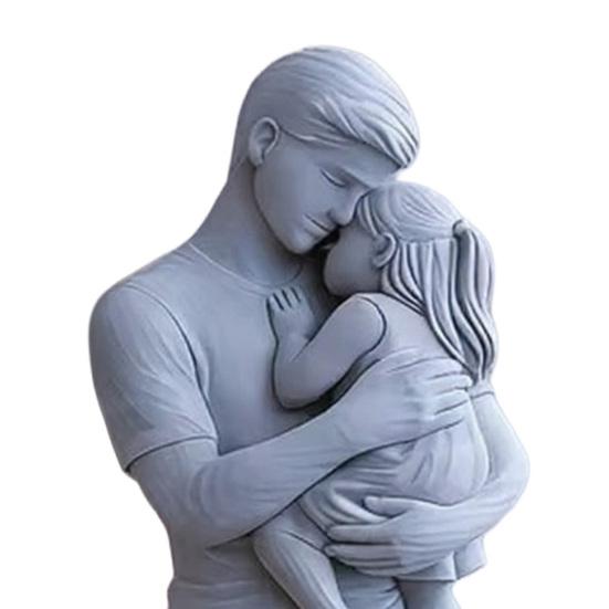 Father And Daughter Figurine 3D Printed Dad Holding Kid Statue Father's Day Birthday Gifts from Daughter