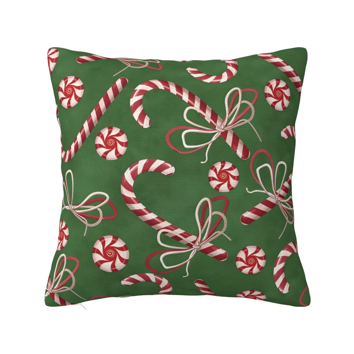

Peppermint Paradise Candy Cane Christmas Pillow Cover Pillow Case For Sofa Car Home Decor Cushion Cover Square Pillowcases 30cmx30cm