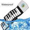 Portable 49 Keys Electronic Piano Rechargeable Children Flexible Roll Up Keyboard Musical Instrument Gift Colorful