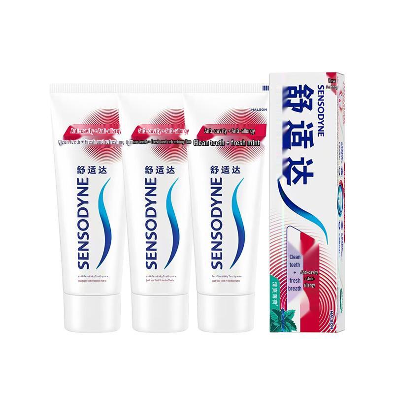 Sensodyne Cool Mint Cavity & Sensitivity Relief Toothpaste, 3x100g