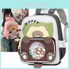 Kids Cartoon Animal Bear Pattern Print Backpack For Preschoolers With Lightweight Design And Arc Shoulder Straps For School Use