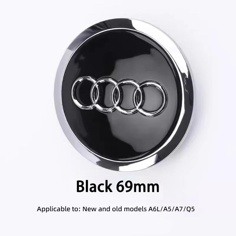 4Pcs Car Wheel Center Hub Cap Tire Rim Cover Decoration For 1s Sline A3 A1 A4 B8 B7 A6 C7 A5 A7 A8 B9 B6 C6 Q2 Q3 Q5 Q7 Q8 TT