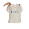 White Puppy Embroidered Short Sleeve T-Shirt Women's Summer Small Sweet Girl Loose Crew Neck Front Shoulder Cute Versatile Top