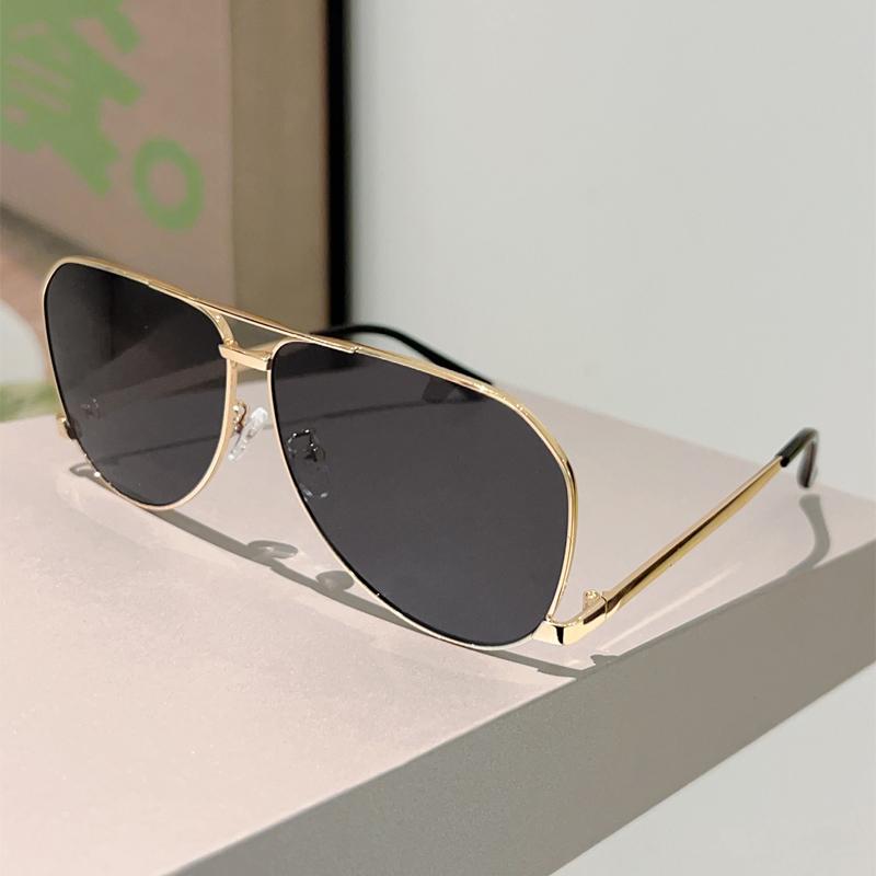 Oversized Pilot Sunglasses Women New Classic Fashion Double Bridge Sun Glasses Retro Brand Design Outdoor Anti-UV Shades