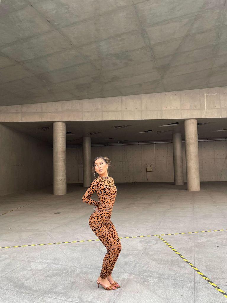 New Women's European & American Style Slimming Long Sleeve See-Through Flocked Jumpsuit