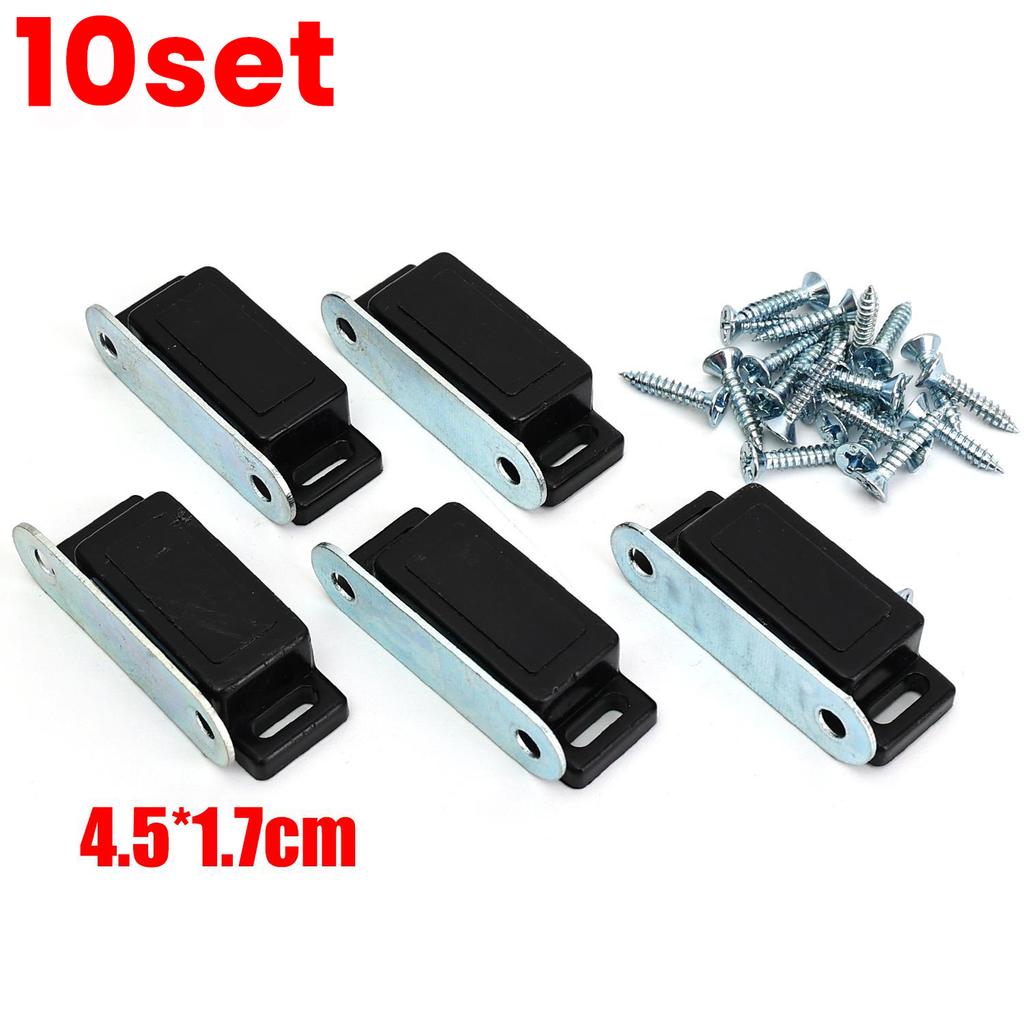 Kitchen Magnetic Cabinet Door Catch with Mounting Screw Furniture Cupboard Drawer Closures Latches Magnet Snap Door Lock Catches