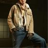 Levis Denim Wanderer Series Fw24 Loose Straight Collar Long Sleeve Denim Jacket Men jackets Khaki 0015E-0007