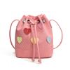 Cute peach heart small bag women's 2025 new trendy fashion mini bucket bag summer versatile shoulder messenger bag