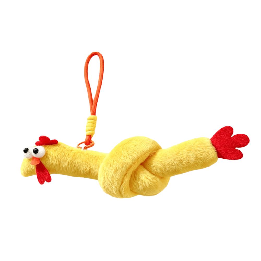Zwölf Chinesische Tierkreiszeichen Hühnchen Plüsch Schlüsselanhänger Niedlicher Stil Lustiges Design Kaninchen Tasche Anhänger Weiße Farbe Kreatives Geschenk