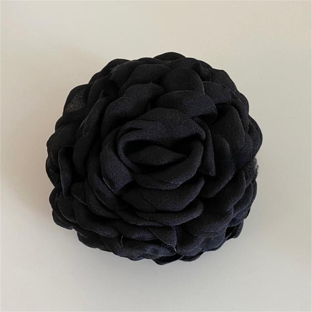 Rose Flower Large Hair Claw Handmade Fabric Flowers Grab Hair Clip Sweet Shark Clip Hair Accessories for Women Girls 8/10/12cm