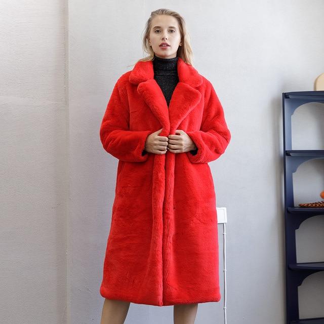Elegant Winter Fur Coat Women Plush Faux Mink Fur Coats Loose Fur Jacket High Quality Overcoat Thick Warm Winter Jackets