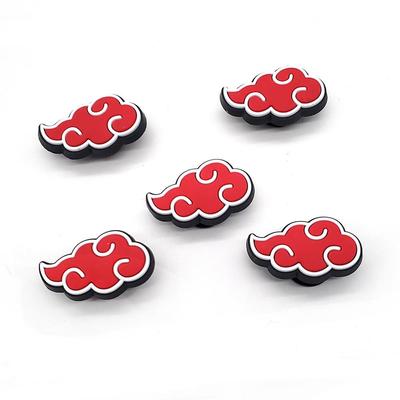 Naruto Akatsuki logotipa apavu piekariņi: Modes ziedu sprādzes aksesuāri