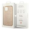 Guess Guhcp14Mhggshd iPhone 14 Plus/ 15 Plus 6.7 Złoty/Gold Twarde Etui Brokatowy Napis