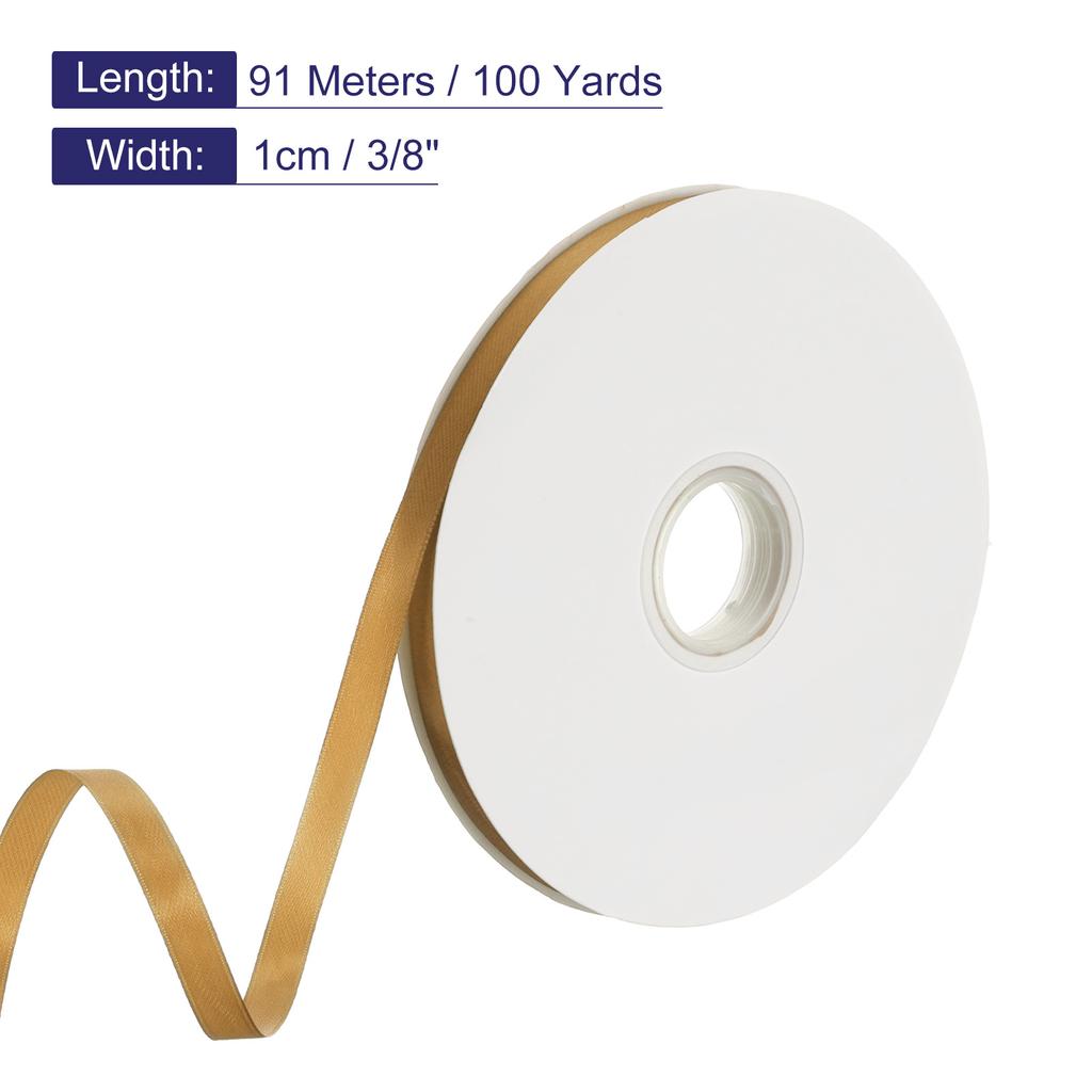 100 Yards Satin Ribbon 1cm Double Face Polyester Satin Ribbon for Gift Wrap Christmas Wedding Birthday Party Decor Handmade DIY