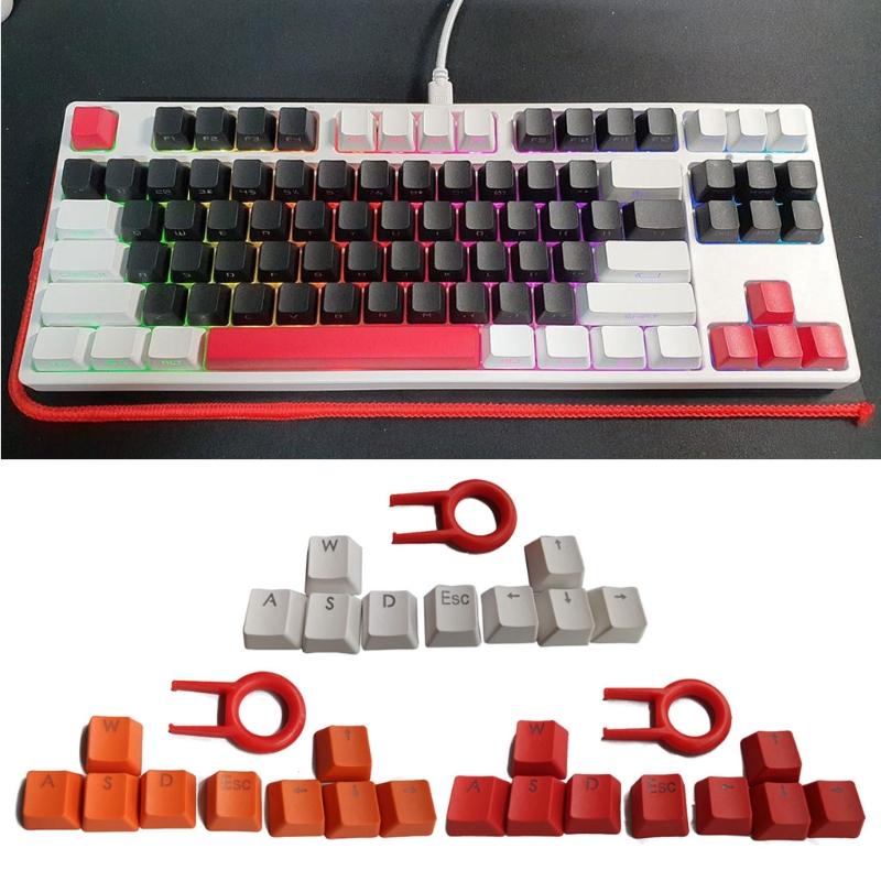 Backlit Keyboard Keycaps Fit for Cherry MX Switches WASD/ESC/Direction for Key Cap 9 Pcs Mechanical Gaming Keyboard for