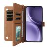 For Vivo X300 Pro 5G Leather Case Stand Wallet Phone Cover with Shoulder/Wrist Strap