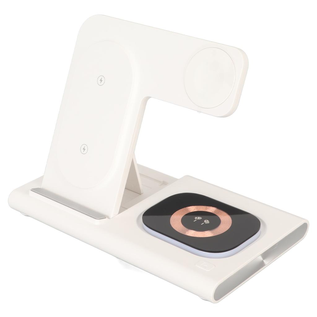 4 In 1 Wireless Charger Station Foldable Fast Charging Station Stand with Night Light for IPhone