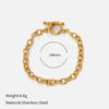 Titanium steel bracelet cold wind Cuban chain flat snake chain stainless steel jewelry women's light luxury high-end accessories