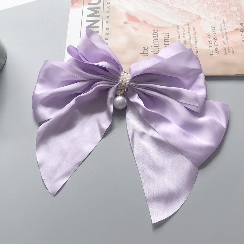 New Red Bowknot Hairpin Fashion Women Hair Clip Fabric Korean Style Long Ribbon Butterfly Hairpin Hair Accessories