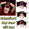 Rosen-Design Ewige Blume Schmuckschatulle Doppeltür Valentinstags-Geschenkbox Geschenkverpackung