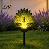 Solar Powered Path Light Peacock Garden Statue Outdoor Lighted Sculpture Waterproof Unique Mother's Day Gift LED for Patio Lawn Yard Pathway