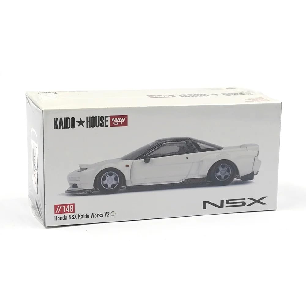 MINI GT Collectibles Diecast Model Car Honda NSX Kaido Works V2 White Limited Edition Diecast Model Car Kaido House KHMG148 1/64