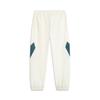Li Ning Sports Trend Series Casual Versatile Comfortable Simple Color Block Elastic Cuffed Lace-Up Knitted Sports Pants Men Pants Off-White AYKV161-4
