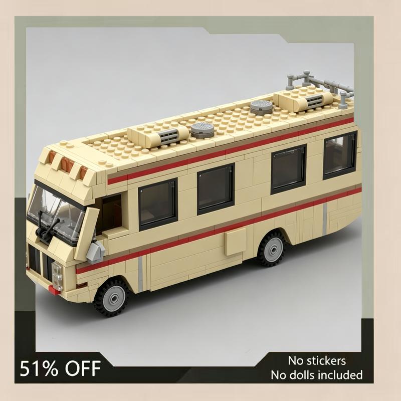 678PCS RV Model MOC Vehicle Custom Puzzle DIY Creative Assembly Building Blocks Toy Collection Display Gift