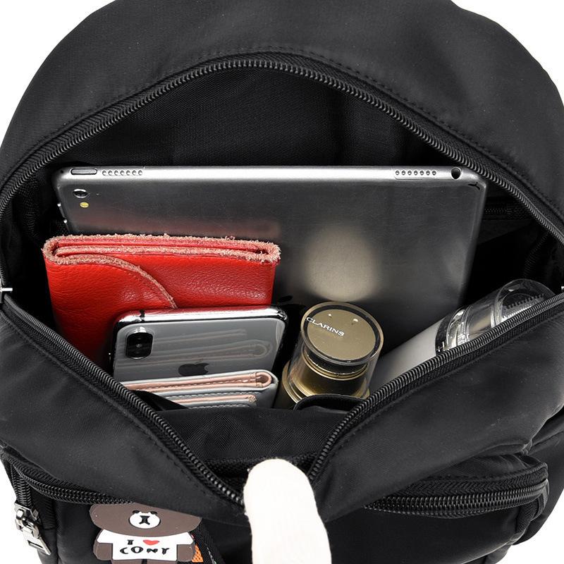 Backpack Women's Versatile Simple Casual Light Commuter Waterproof Travel Oxford Cloth Backpack Women's 2024 New Fashion