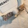 Bear Snuggly Bracelet For Women Elegant Plush Yarn And Wood Handmade Gift Christmas
