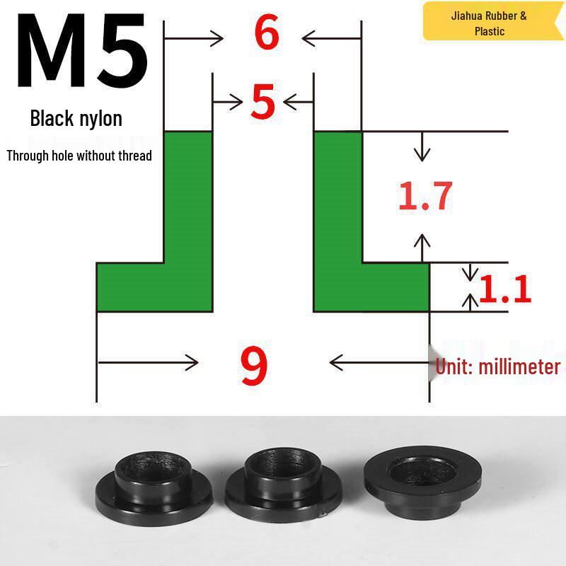 T-förmige Nylon-Dichtungsscheibe M3-M35 Gewinde Isolierabstandshalter