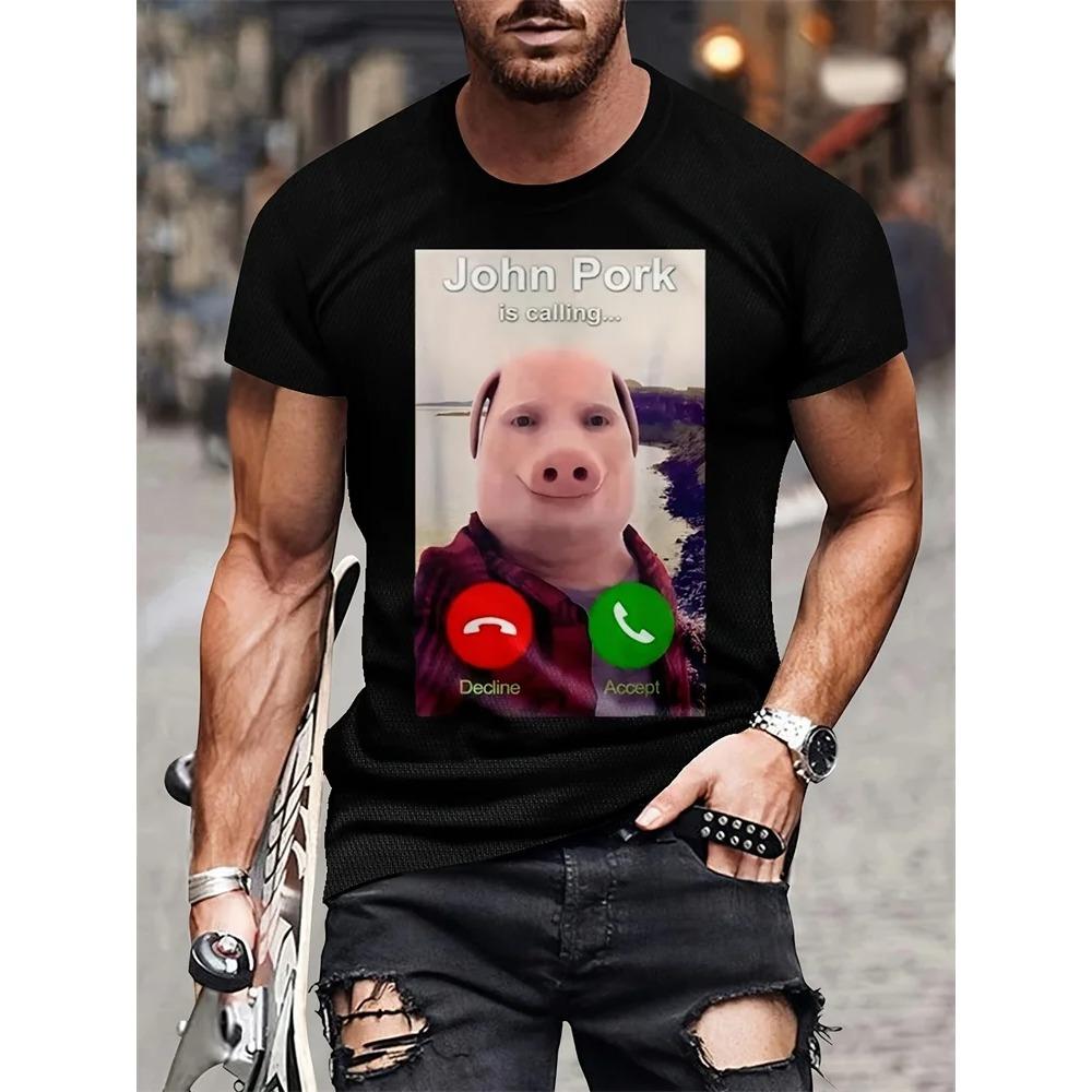 

Spring and Autumn Round Neck Animal Pattern 3D Printed Top Fashionable Casual Long Sleeved Men s T-shirts S