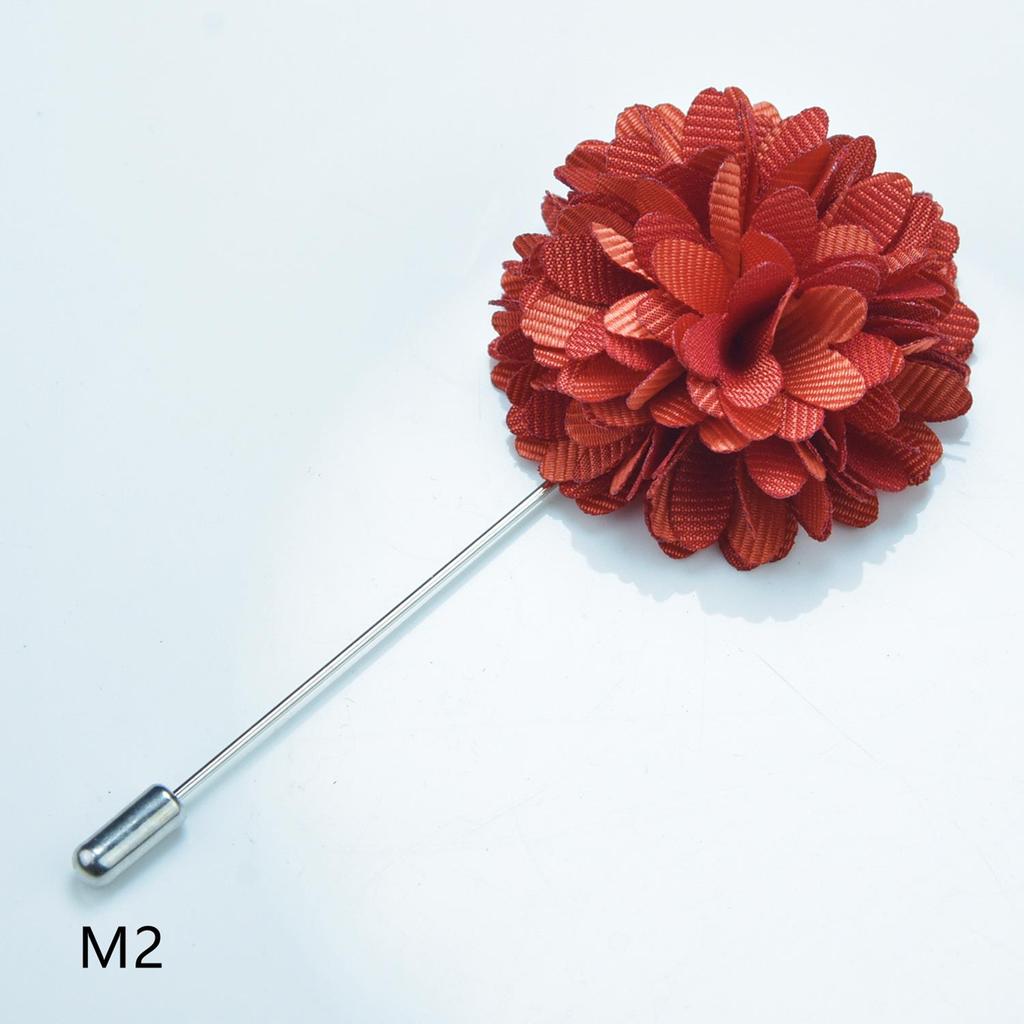 Handmade Floral Blue Corsage Brooch for Men & Women