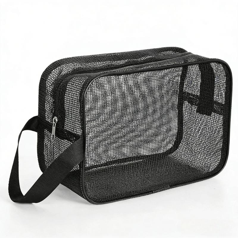 2026 Original Dual-Zip Design Mesh Shower Caddy Tote Bag Cosmetic Storage Bag Multifunctional Shower Bag Large Capacity