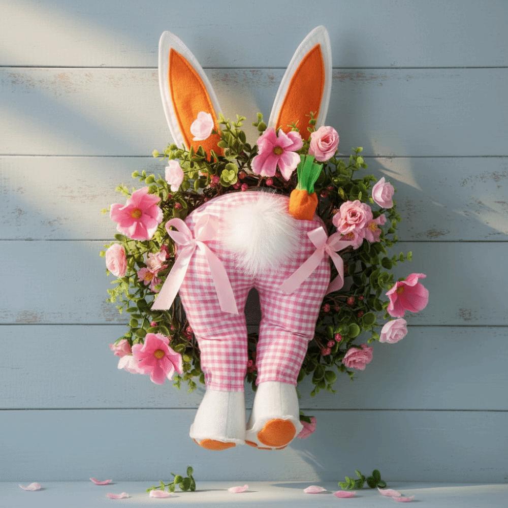 Realistic Design Bunny Bottom Wreath Reusable Material Realistic Wreath  Indoor Decoration