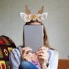 Girl Deer Costume Accessories with Dress and Headband Christmas Elk Dress Up Outfit for Kid Halloween Christmas Cosplay