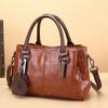 2024 Summer Retro Color Block Three-Layer Large Capacity Crossbody Handbag for Women