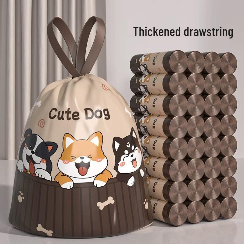 Mugwort Mosquito-Repellent Tear-Free Trash Bag with Drawstring – Extra Thick for Dormitory and Kitchen