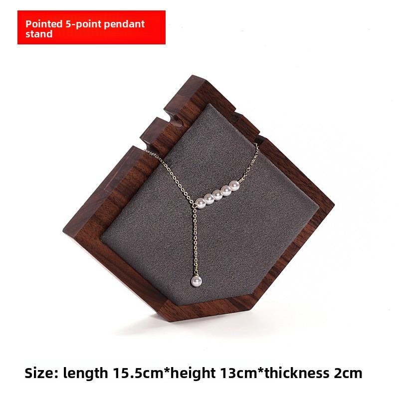 Walnut Jewelry Display Prop Set Combination Bracelet Display Stand Jewelry Display Stand Necklace Display Stand